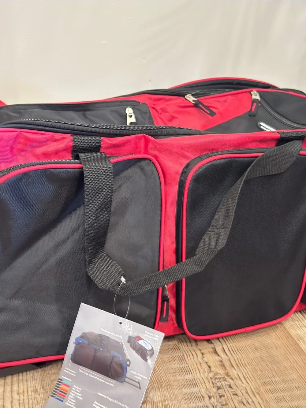 Travelers Club 30 in. Multi-Pocket Upright Rolling Duffel Bag luggage Handle